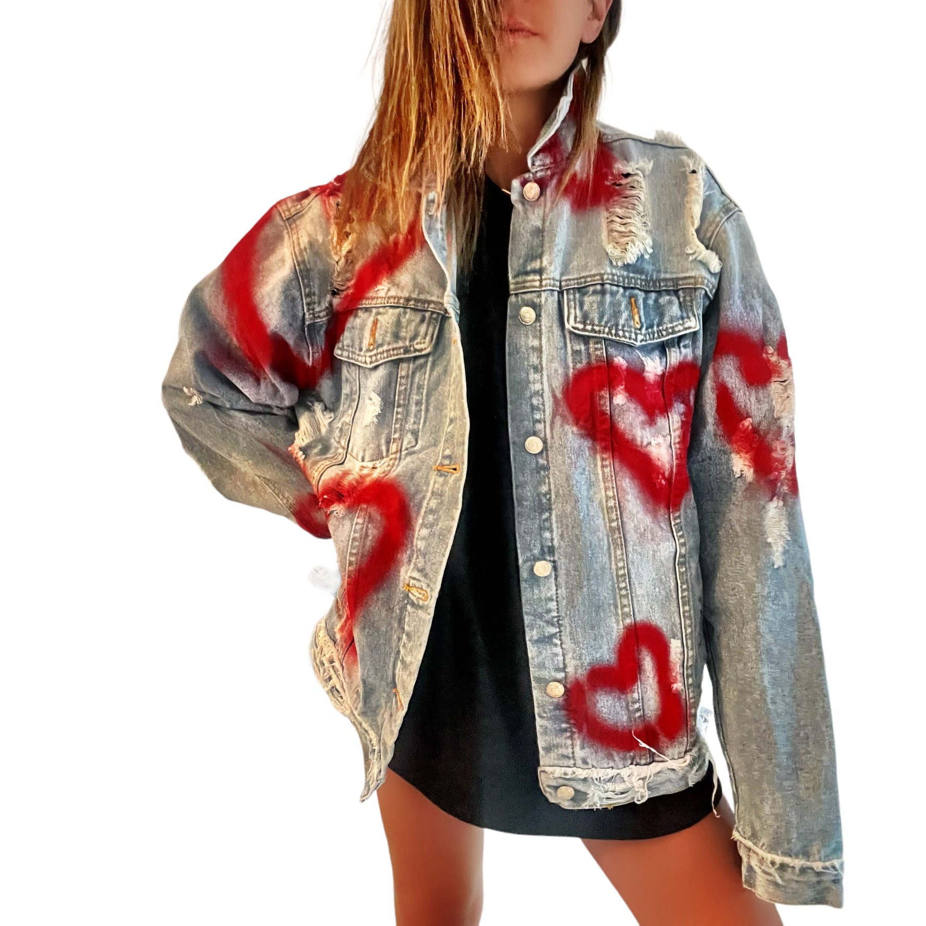 'You Are Love' Denim Jacket