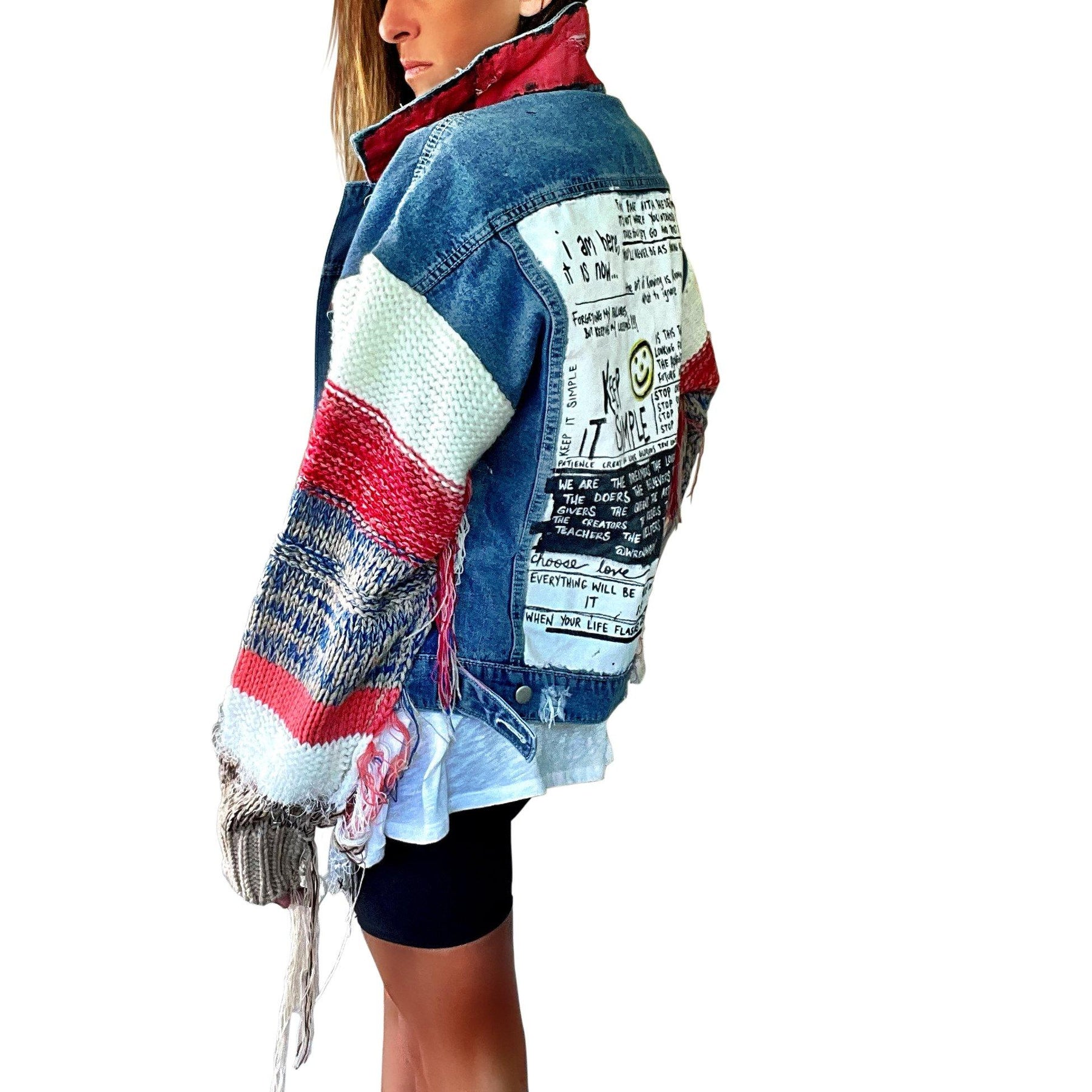 'SIMPLE THOUGHTS' DENIM JACKET