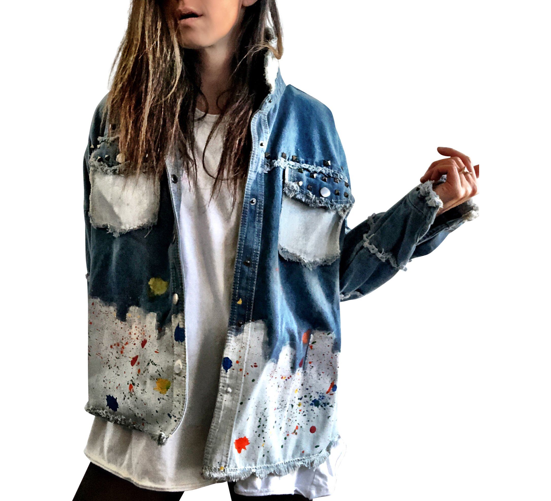 'SPLATTERED' DENIM JACKET