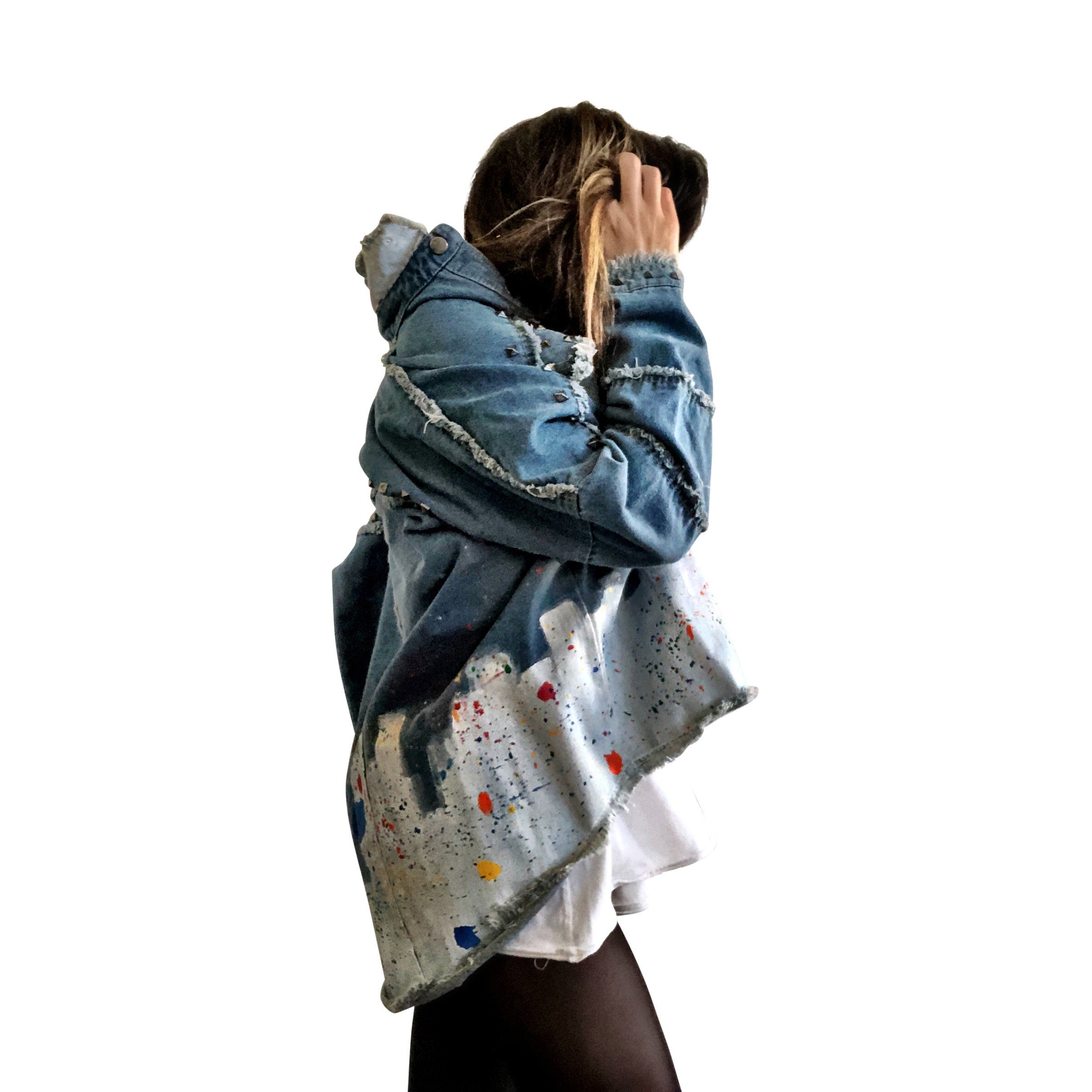 'SPLATTERED' DENIM JACKET