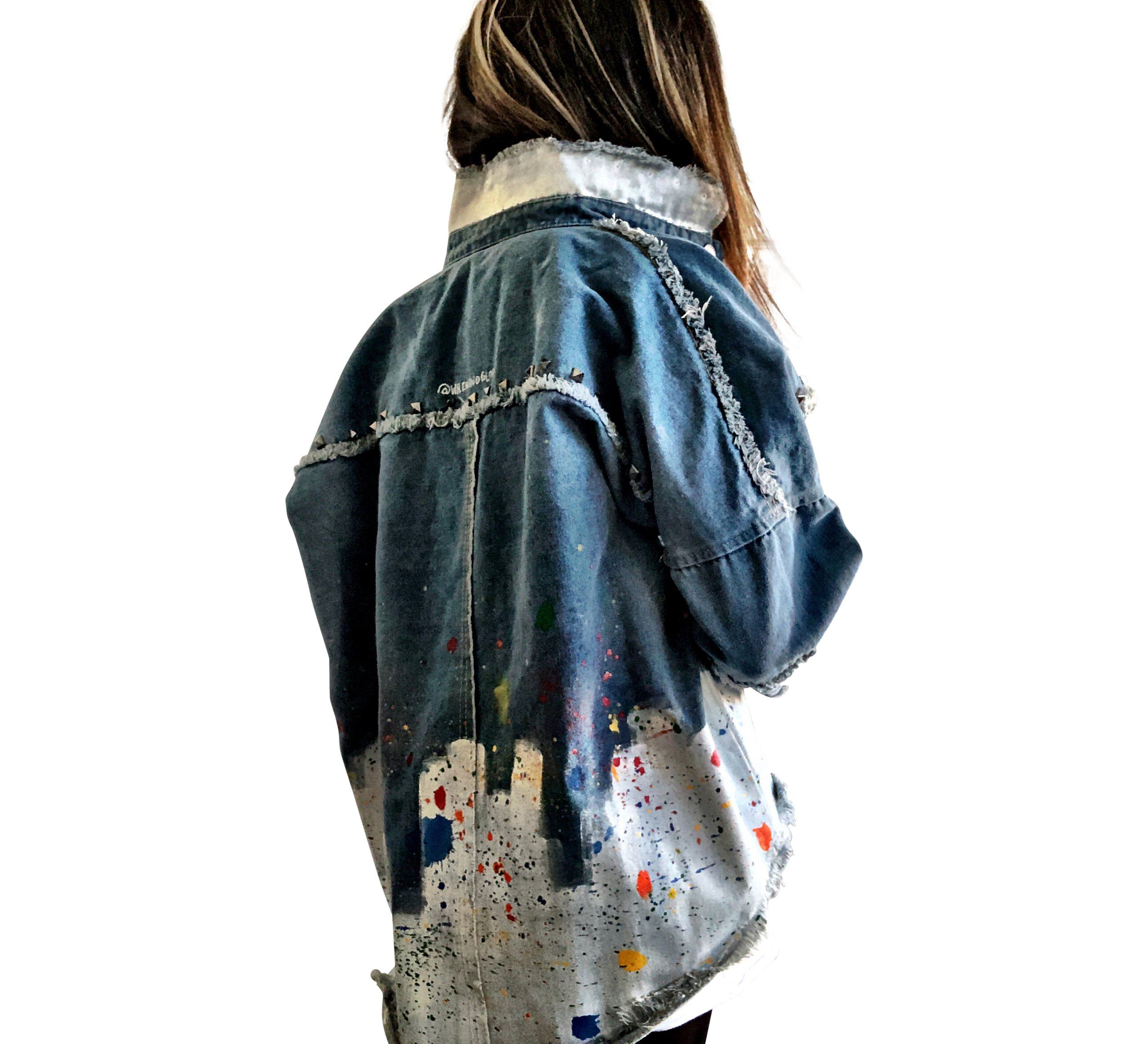 'SPLATTERED' DENIM JACKET