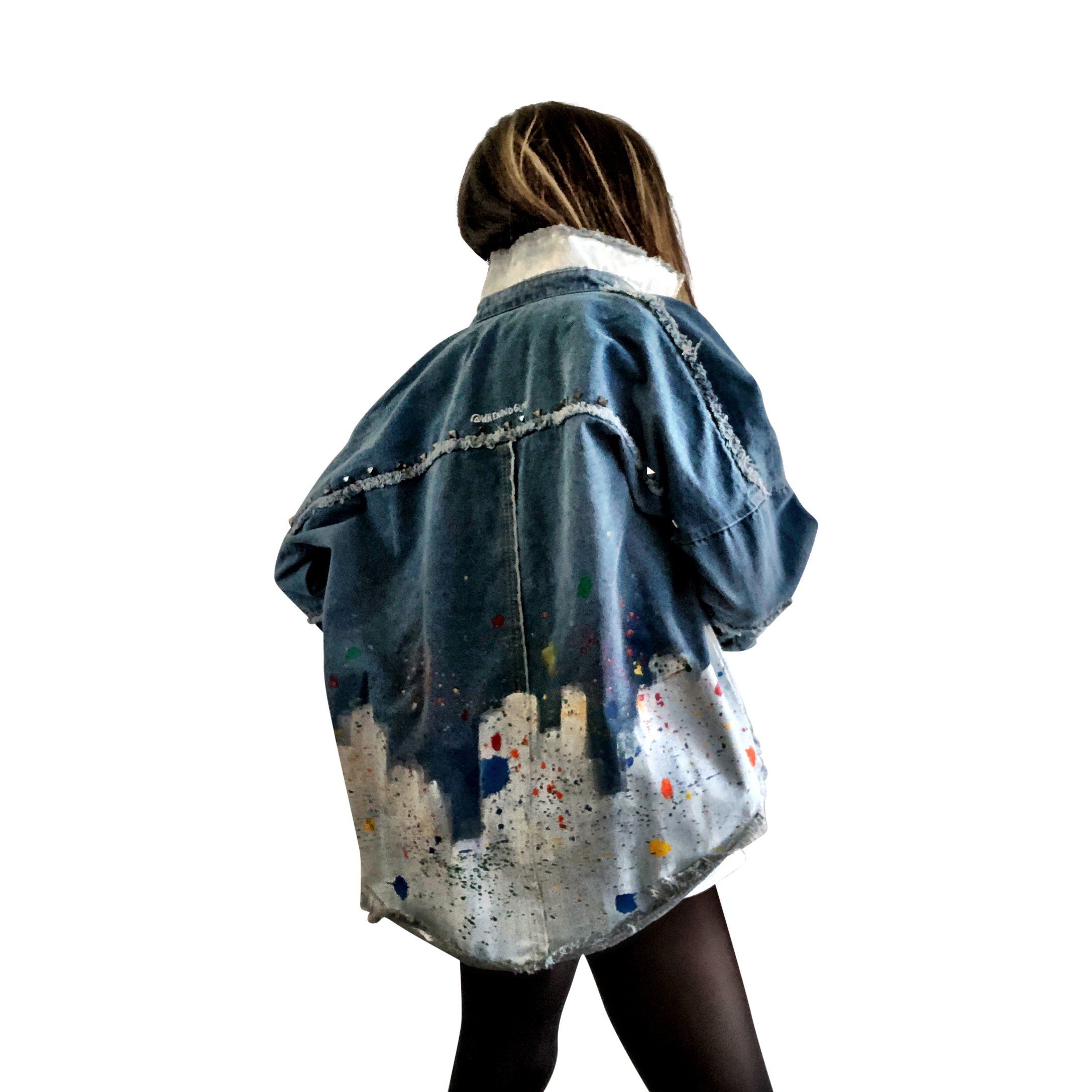 'SPLATTERED' DENIM JACKET