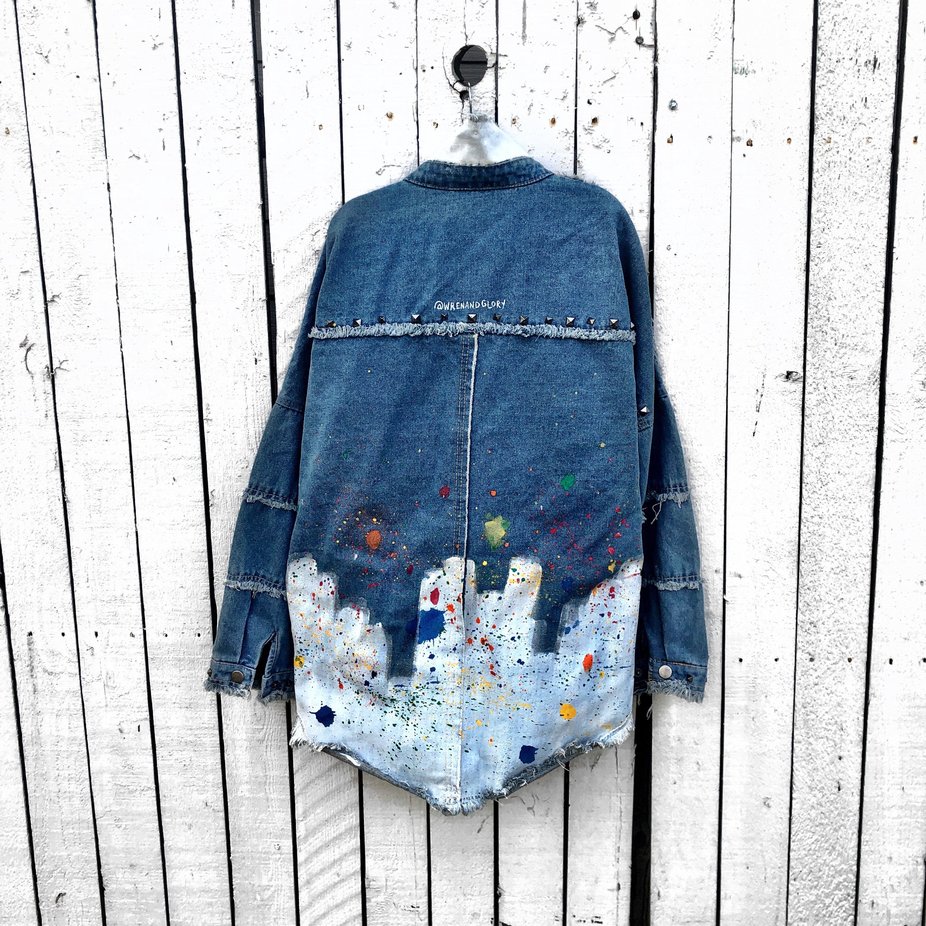 'SPLATTERED' DENIM JACKET