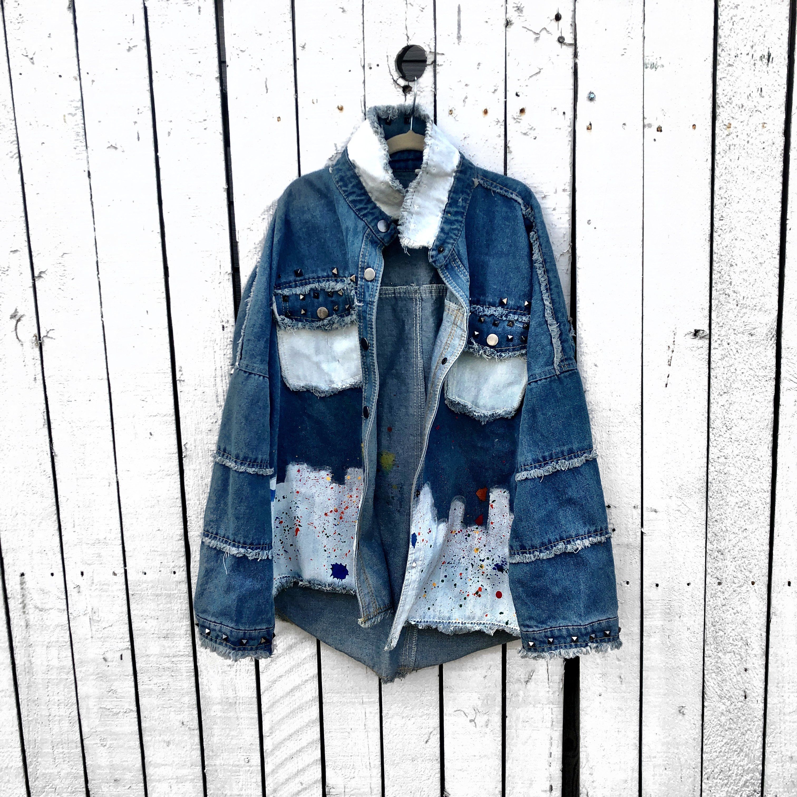 'SPLATTERED' DENIM JACKET