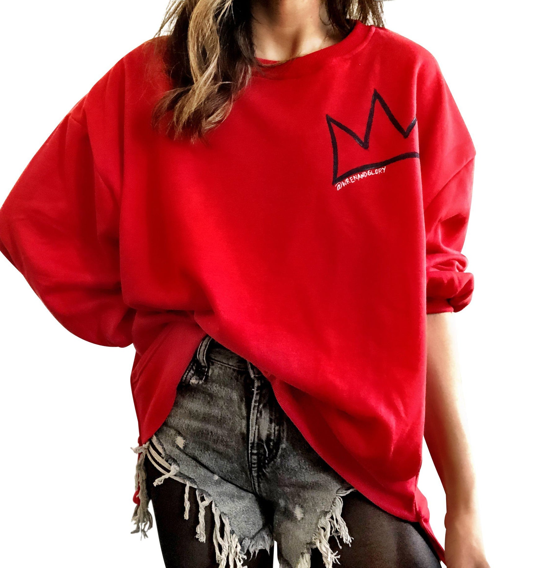 'QUEENING' PAINTED SWEATSHIRT