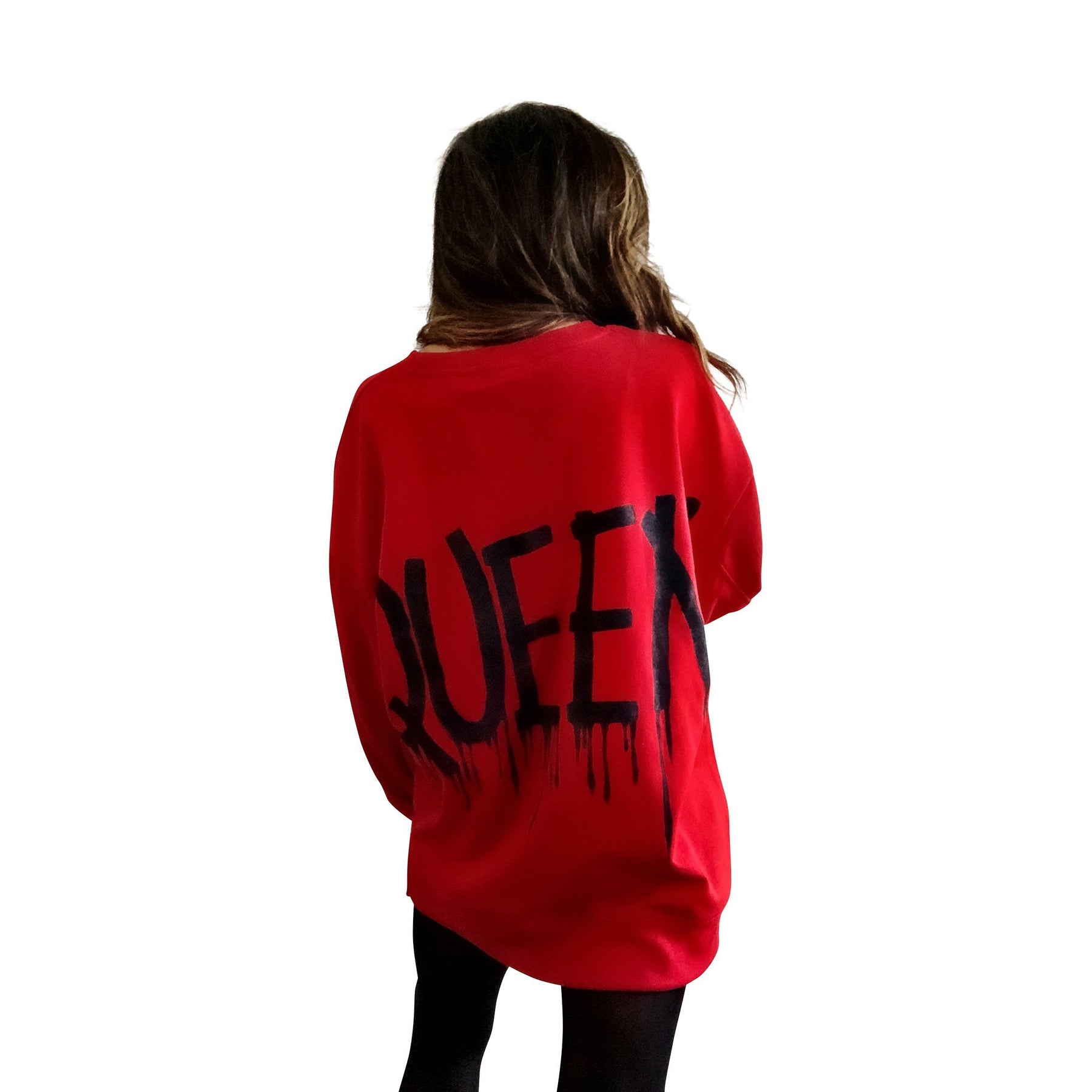 'QUEENING' PAINTED SWEATSHIRT