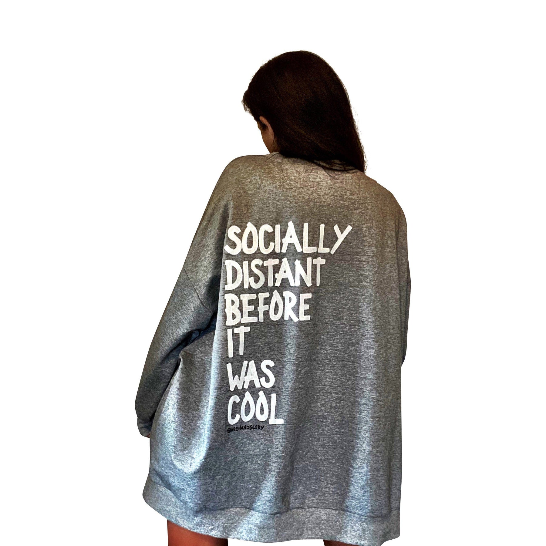 'Socially Distant' Painted Sweater