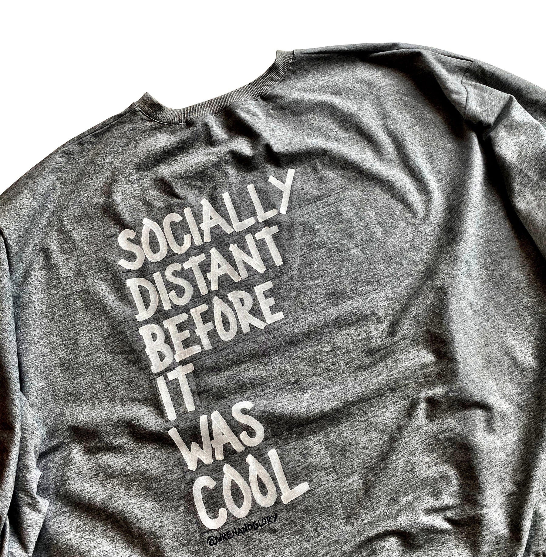 'Socially Distant' Painted Sweater