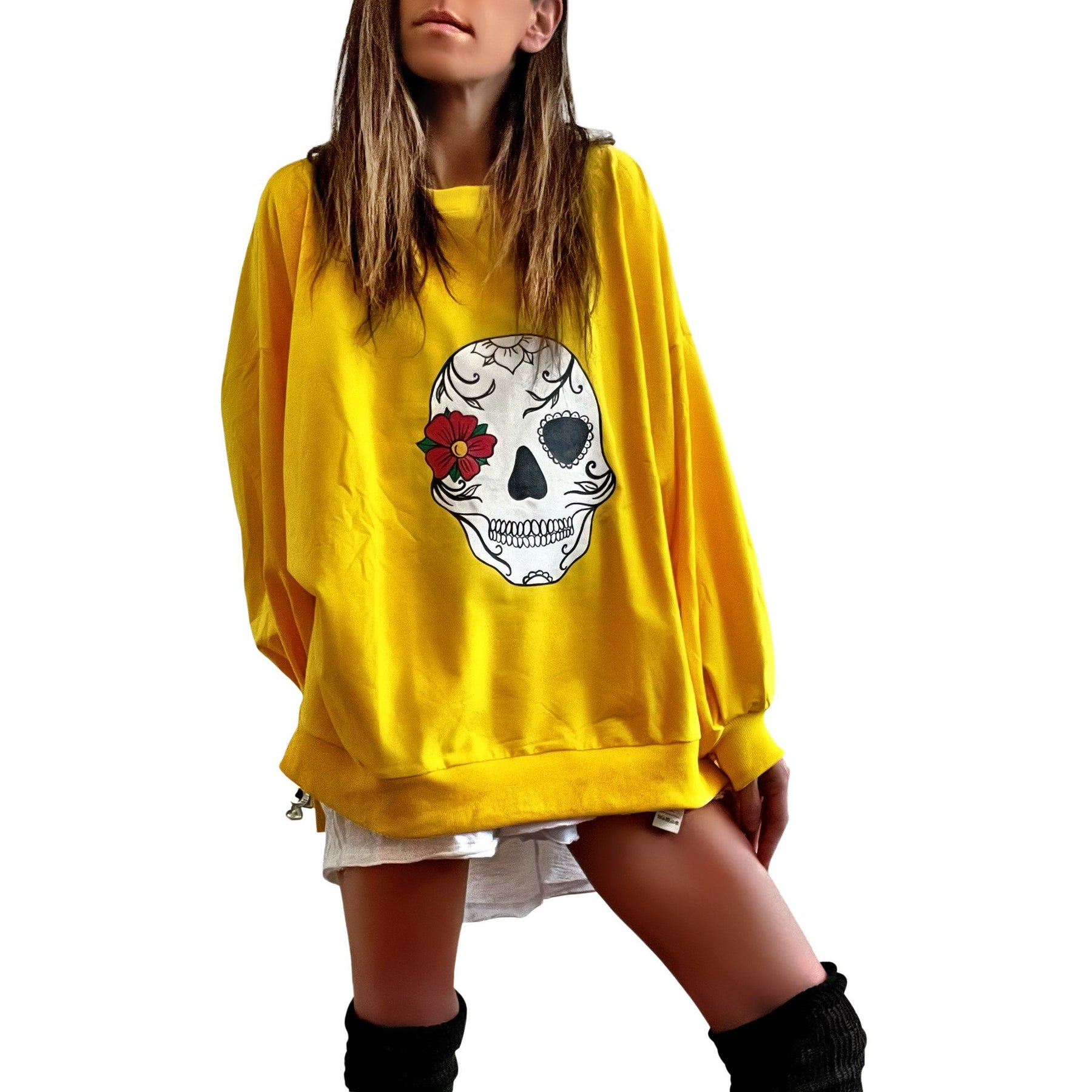 'SUGAR SKULL' PAINTED SWEATSHIRT