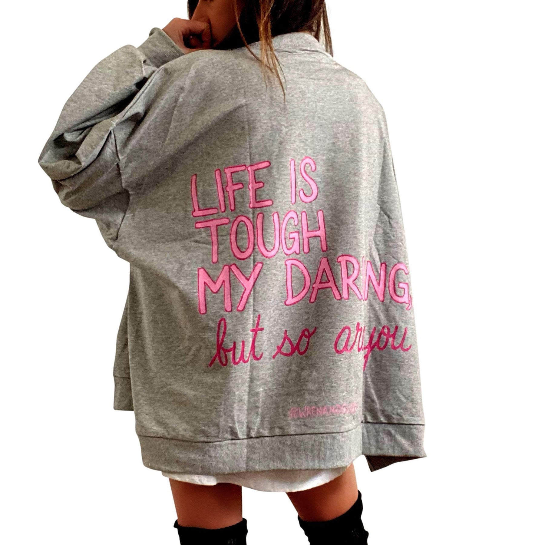 'THATS LIFE' PAINTED SWEATER