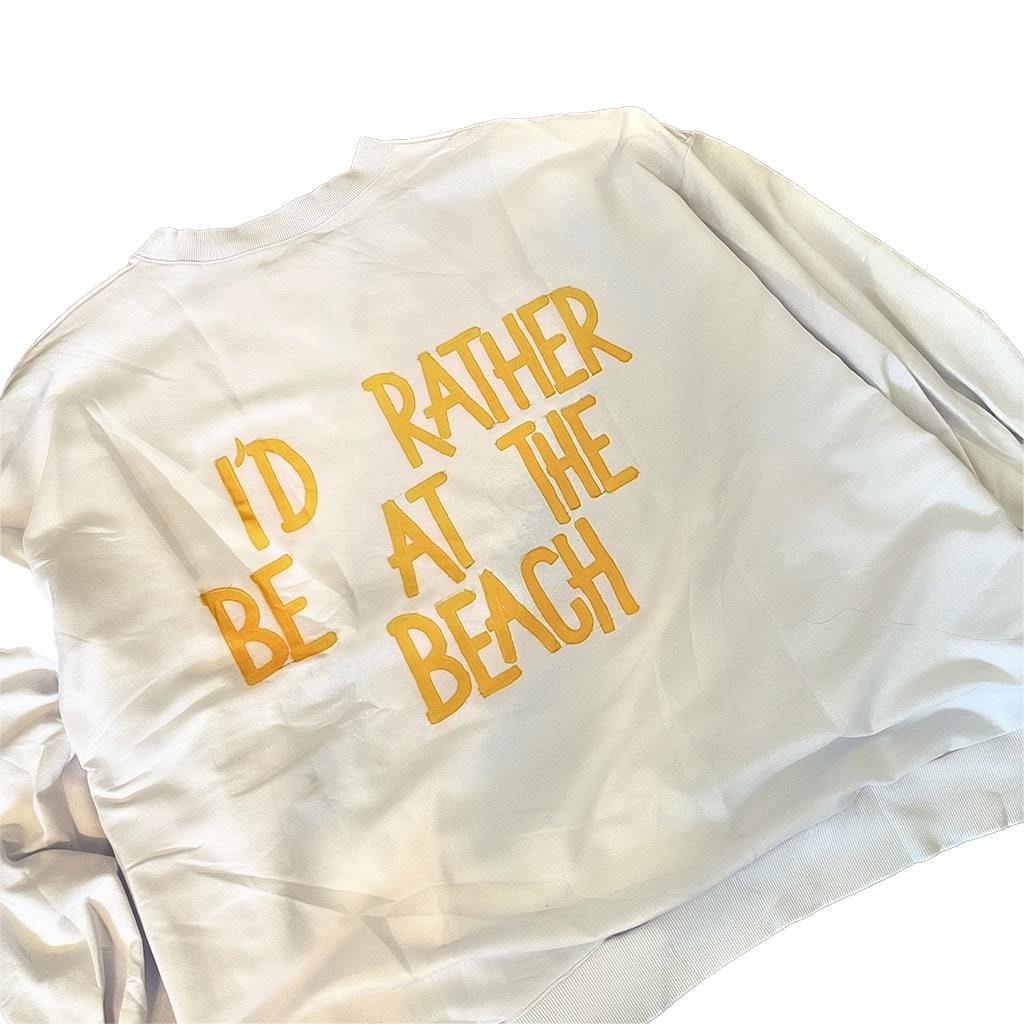 'BEACH TIME' PAINTED SWEATSHIRT