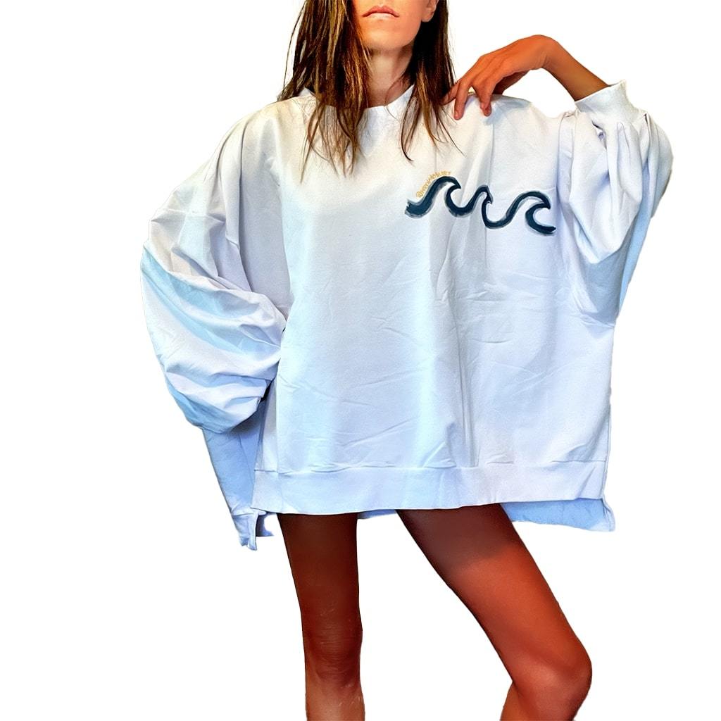 'BEACH TIME' PAINTED SWEATSHIRT