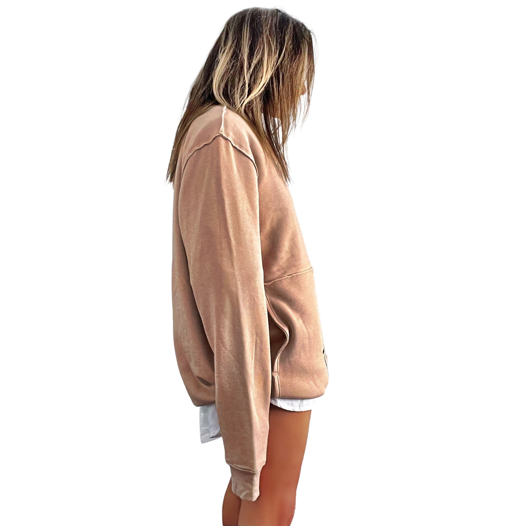 'Basic But Personalized' Painted Tan Crewneck
