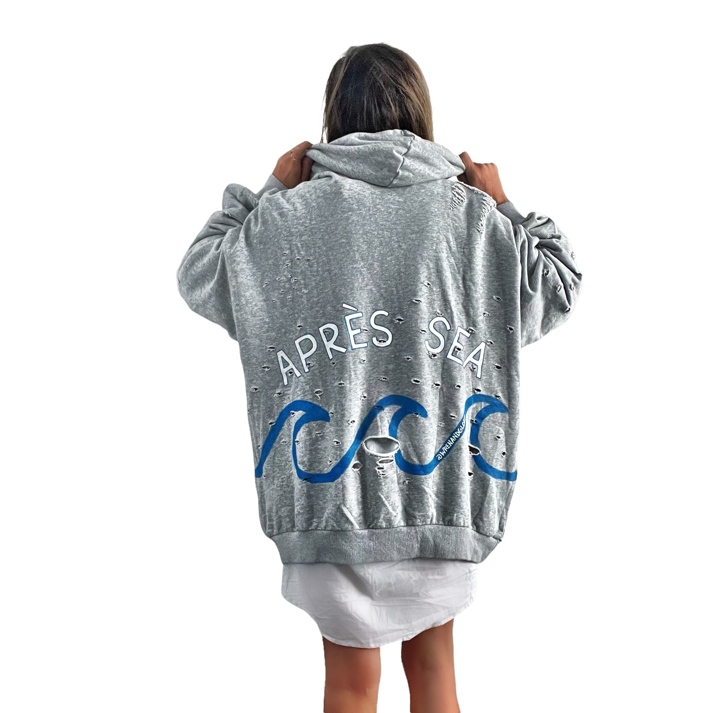 'Apres Sea' Painted Hoodie