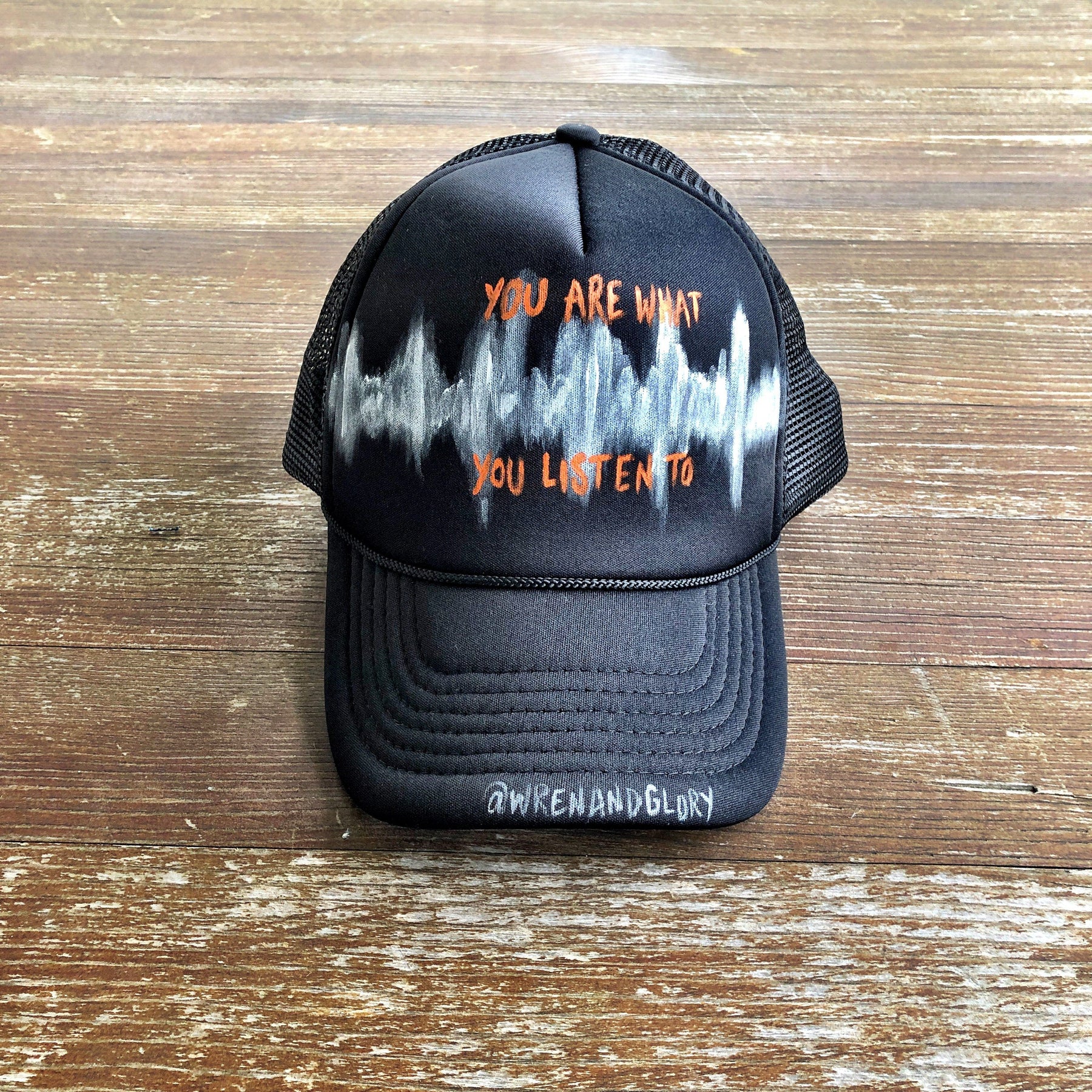 'SOUND WAVES' PAINTED HAT