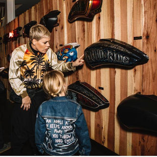 Pink and Willow wear Wren and Glory denim jackets