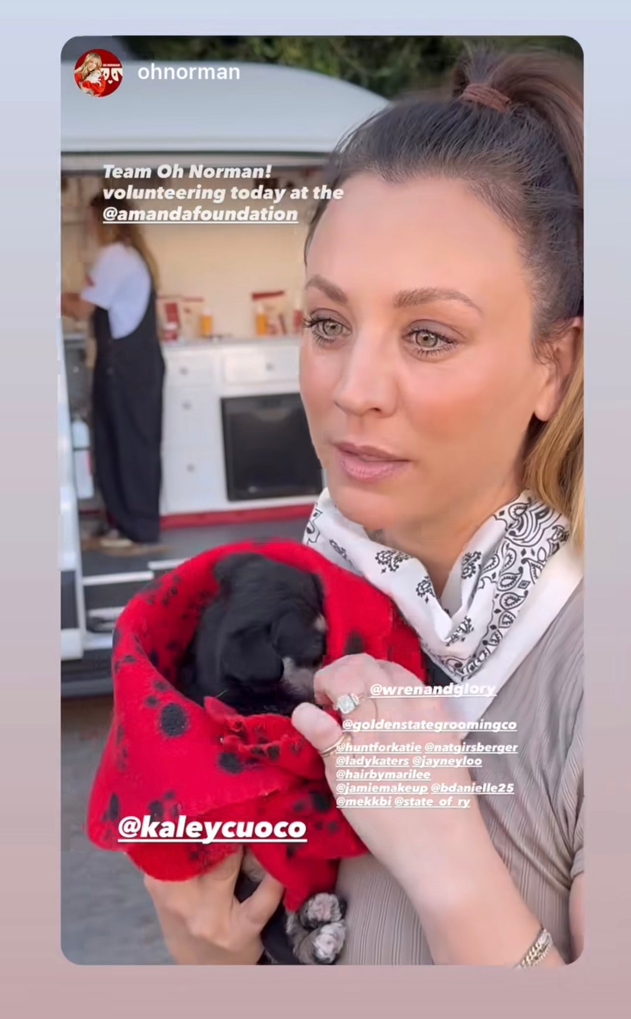 Kaley Cuoco In Her Custom Bandana