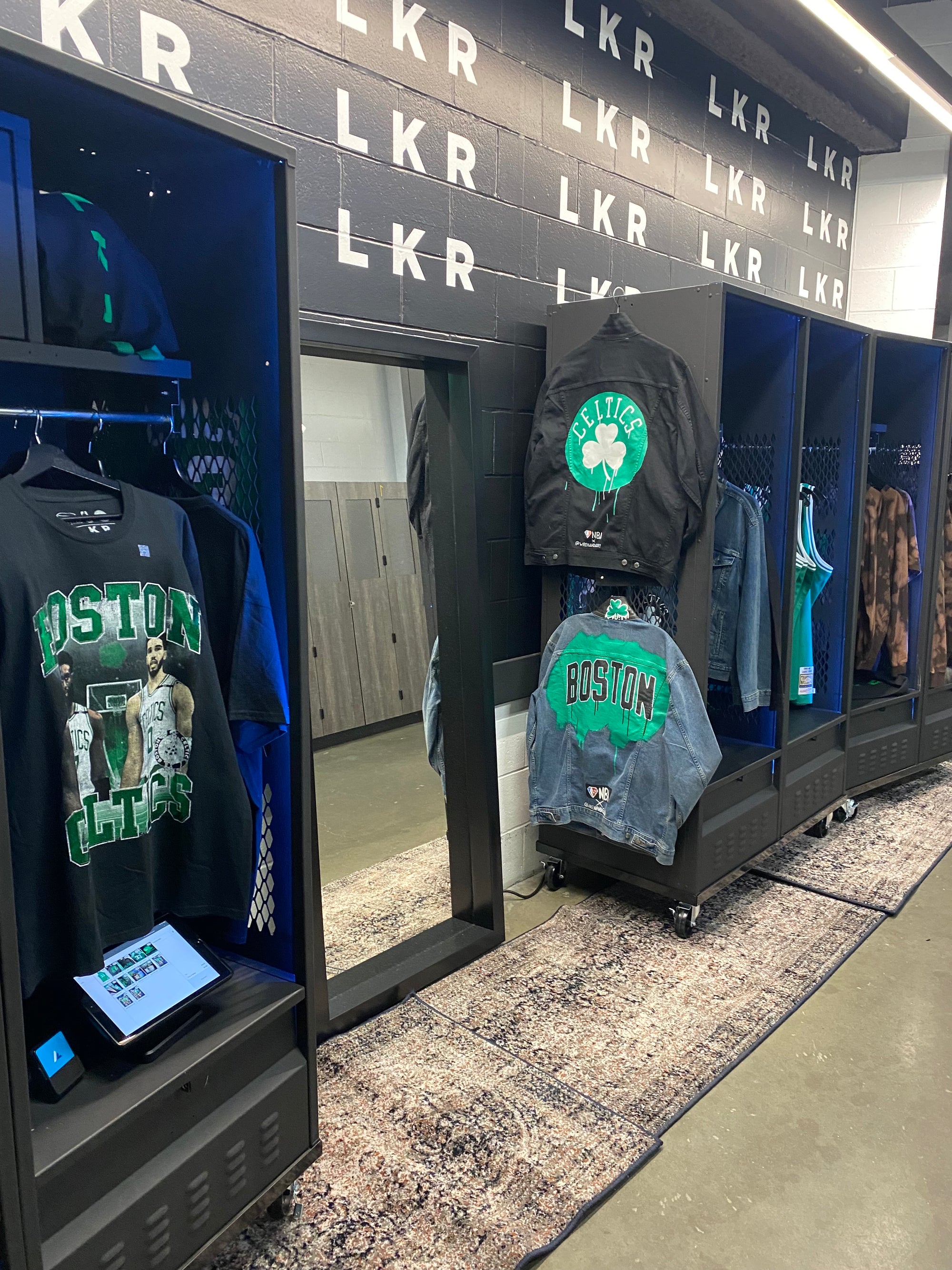Custom Celtics gear in TD Garden