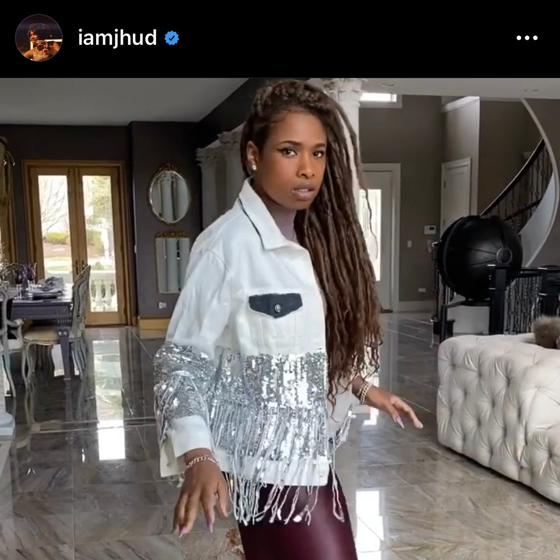 Jen Hudson in her 'IM VIP' Jacket!