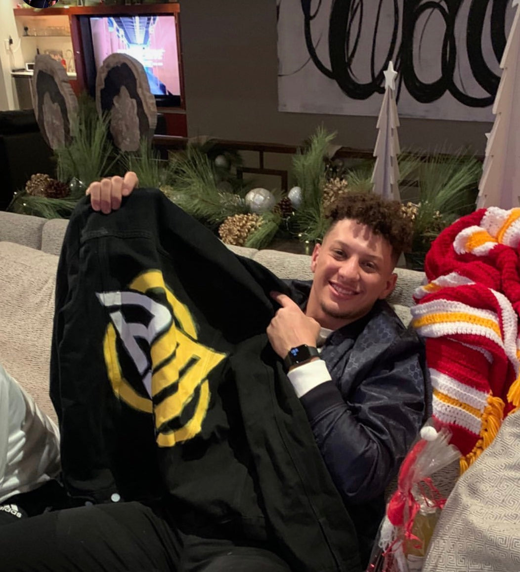 PATRICK MAHOMES with his Custom Jacket!