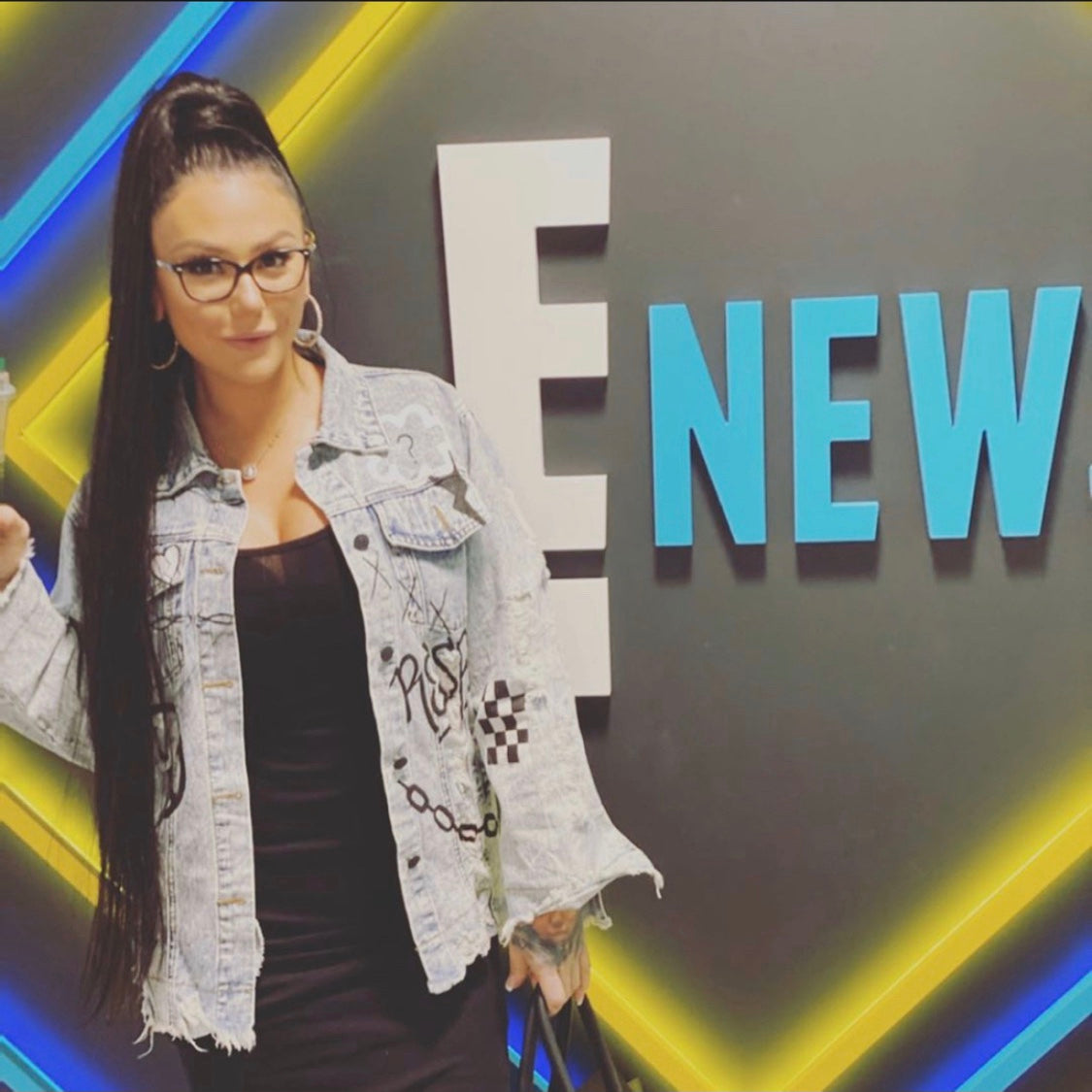 JWOWW IN HER 'GRAFFITI GIRL' JACKET