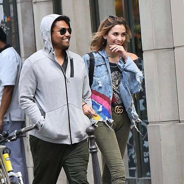 Paris Jackson wears a Wren and Glory Hand Painted Denim Jacket