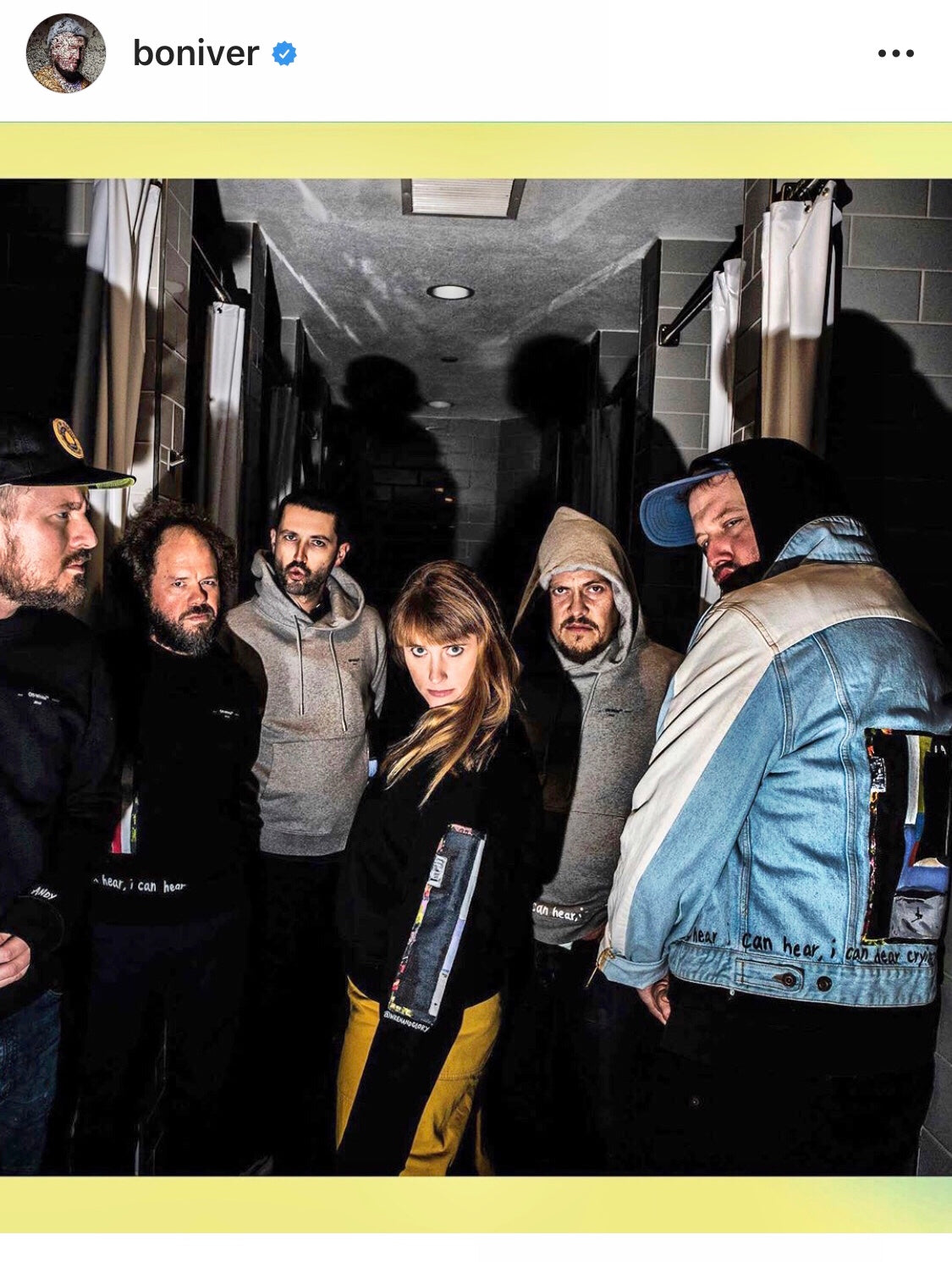Bon Iver in Customized Off-White Hoodies & Jacket!