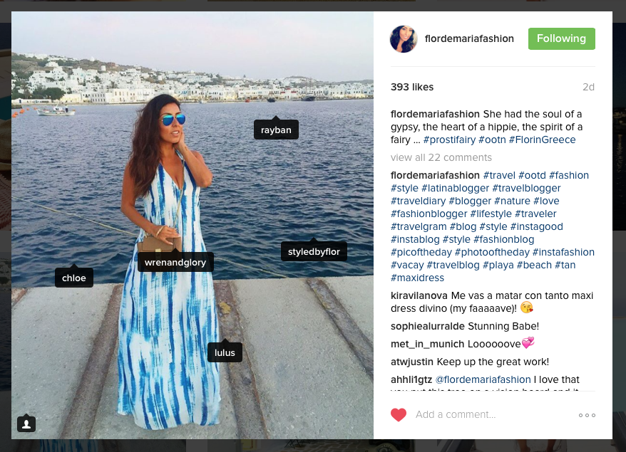 W+G FEATURED ON FLOR DE MARIA  FASHION'S INSTAGRAM