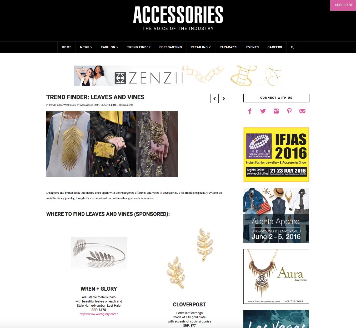 W+G FEATURED ON ACCESSORIESMAGAZINE.COM