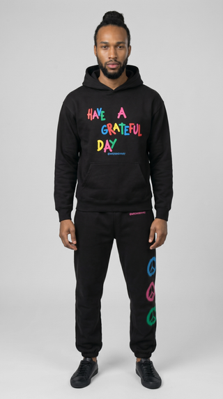 'Grateful' Painted Sweatshirt Set