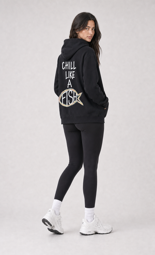 'Chill Like A Fish' Painted Hoodie