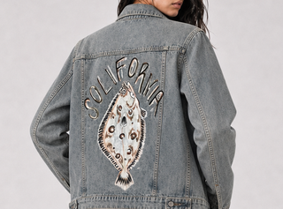'The Flounder' Painted Denim Jacket
