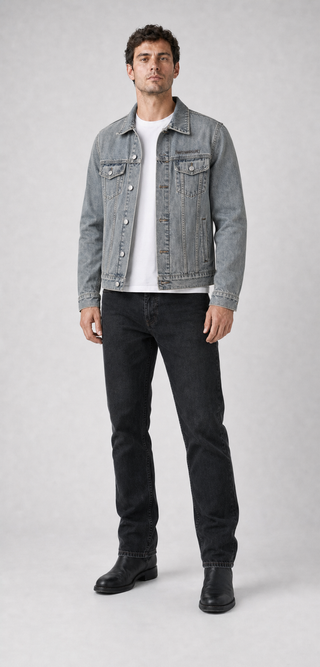 'The Flounder' Painted Denim Jacket