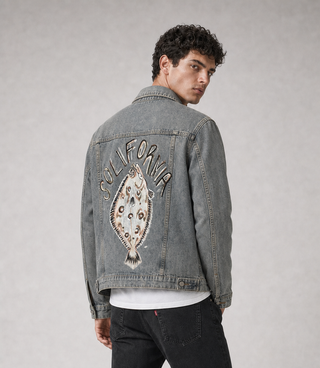 'The Flounder' Painted Denim Jacket