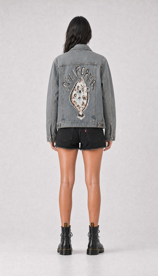 'The Flounder' Painted Denim Jacket
