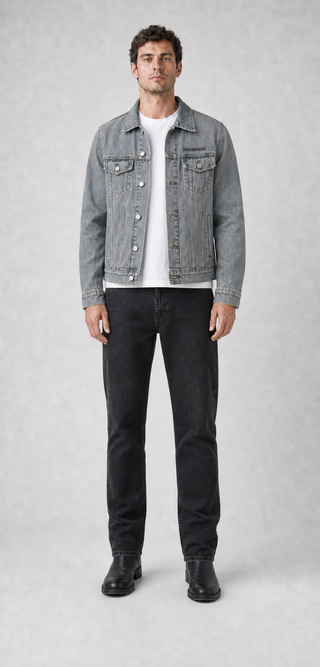 'The Flounder' Painted Denim Jacket
