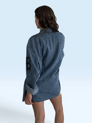 'Basic but Personalized' Painted Denim Shirt