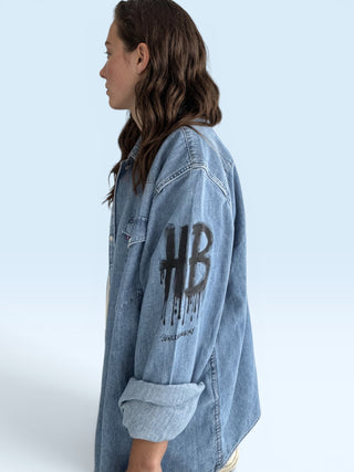 'Basic but Personalized' Painted Denim Shirt