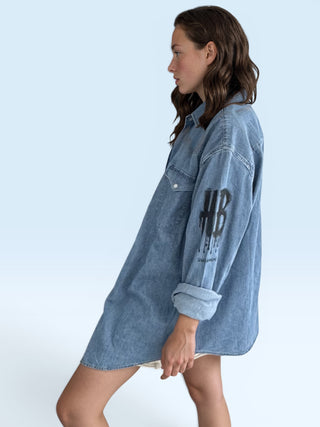 'Basic but Personalized' Painted Denim Shirt