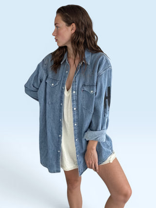 'Basic but Personalized' Painted Denim Shirt