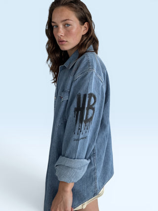 'Basic but Personalized' Painted Denim Shirt