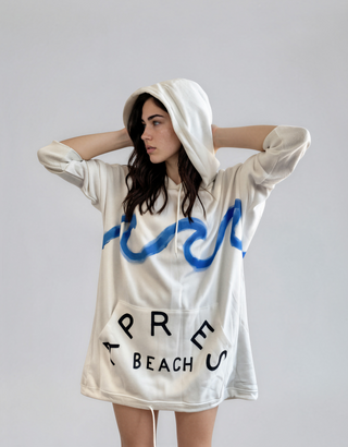 'APRES BEACH' PAINTED HOODIE