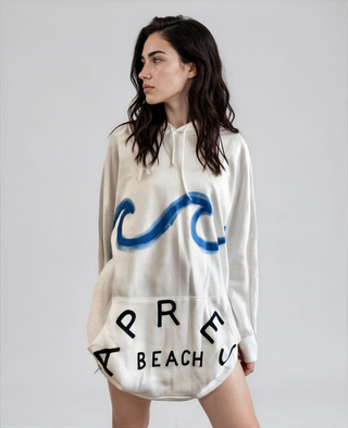 'APRES BEACH' PAINTED HOODIE