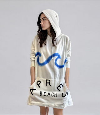 'APRES BEACH' PAINTED HOODIE