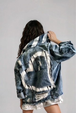 'DRIPPING HEART' PAINTED JACKET