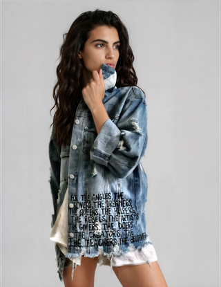 'DRIPPING HEART' PAINTED JACKET