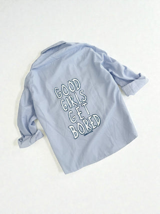 'Never Basic' Painted Shirt Dress