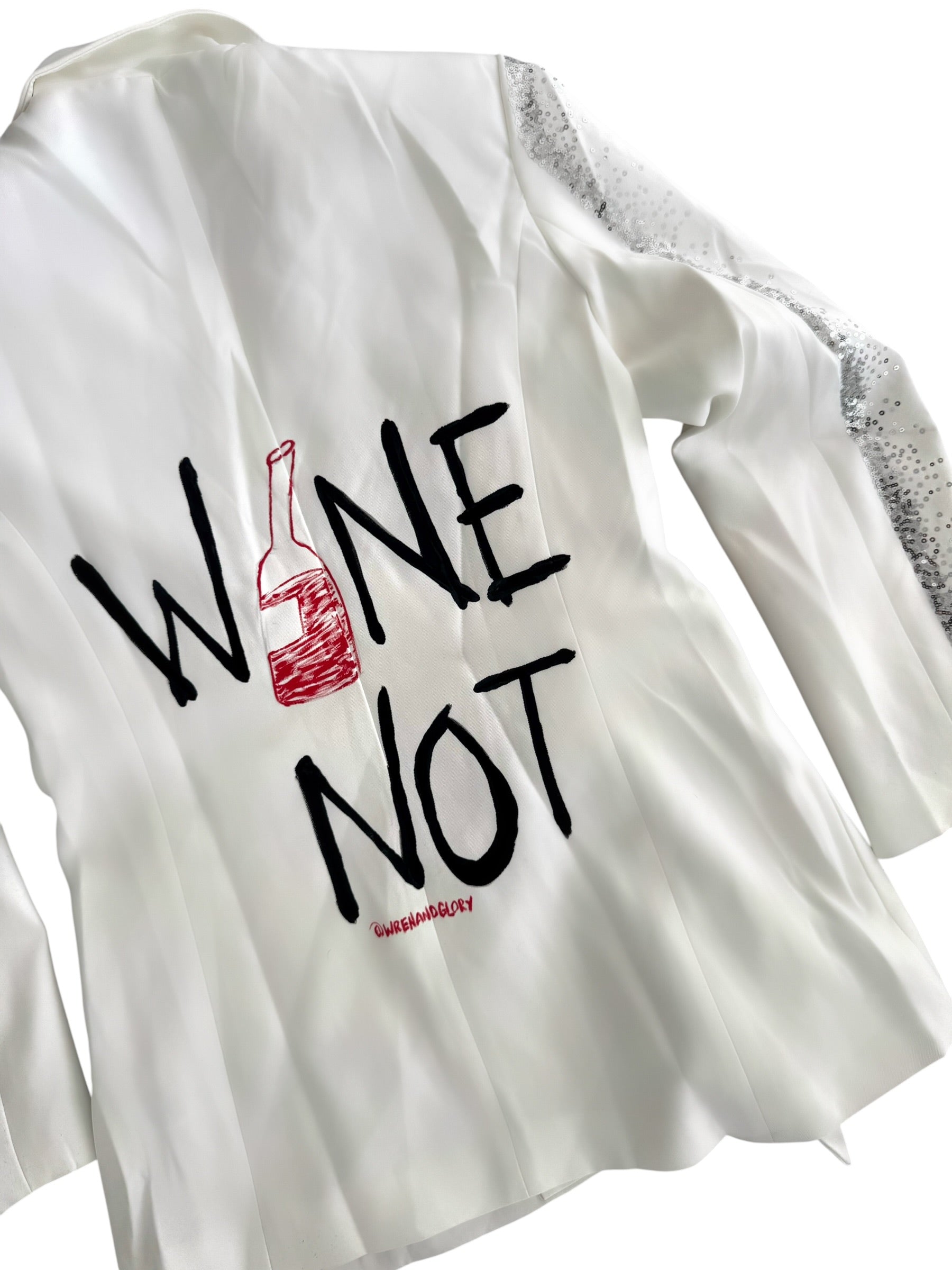 'Wine Not' Painted Blazer