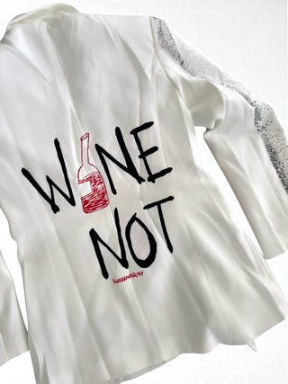 'Wine Not' Painted Blazer