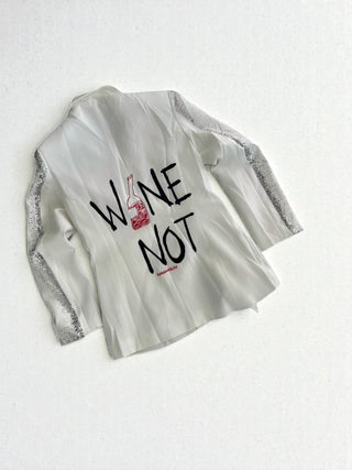 'Wine Not' Painted Blazer